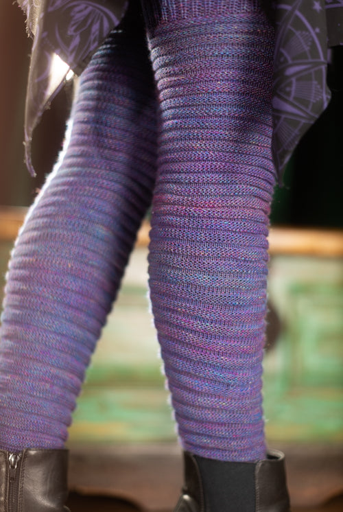 Galaxy Slinky Thigh High Socks - Astral