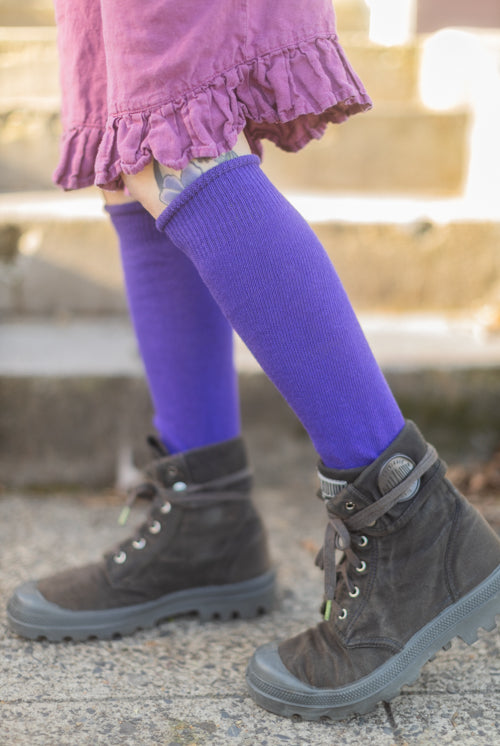 Old School Military Bootsocks - Violet