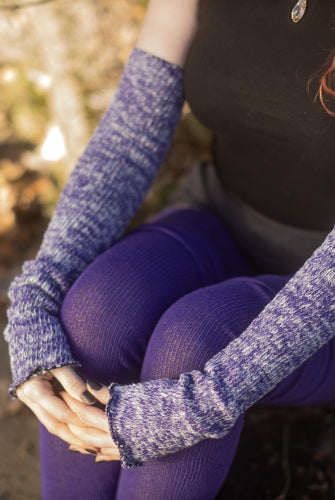Marled Scrunchable Arm Warmer - Violet