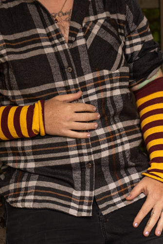 M Sleeves - Dark Red & Gold