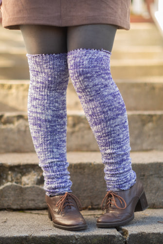 Marled Scrunchable Leg Warmer - Violet
