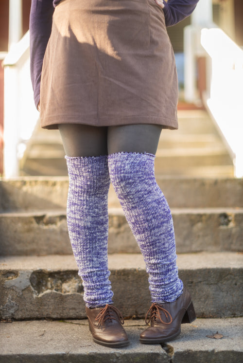 Marled Scrunchable Leg Warmer - Violet