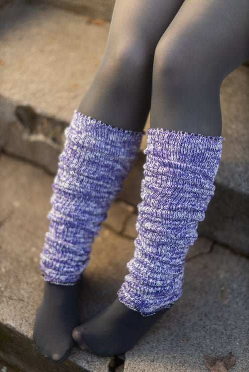 Marled Scrunchable Leg Warmer - Violet
