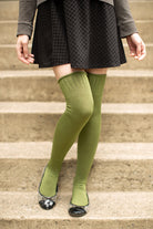 O Rayon Knee Socks - Moss