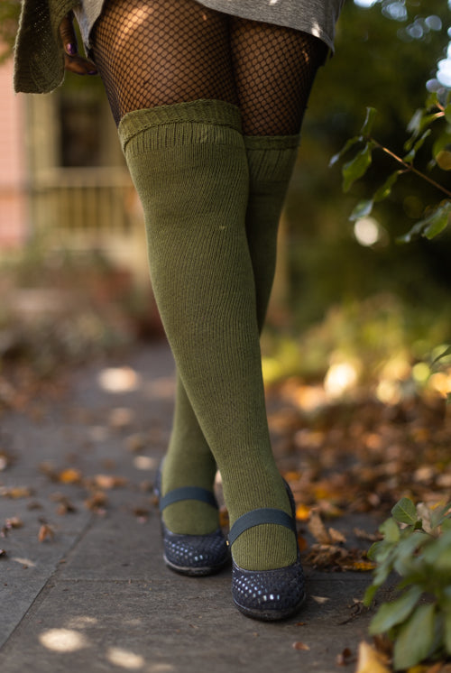 O Basics Knee Socks - Olive