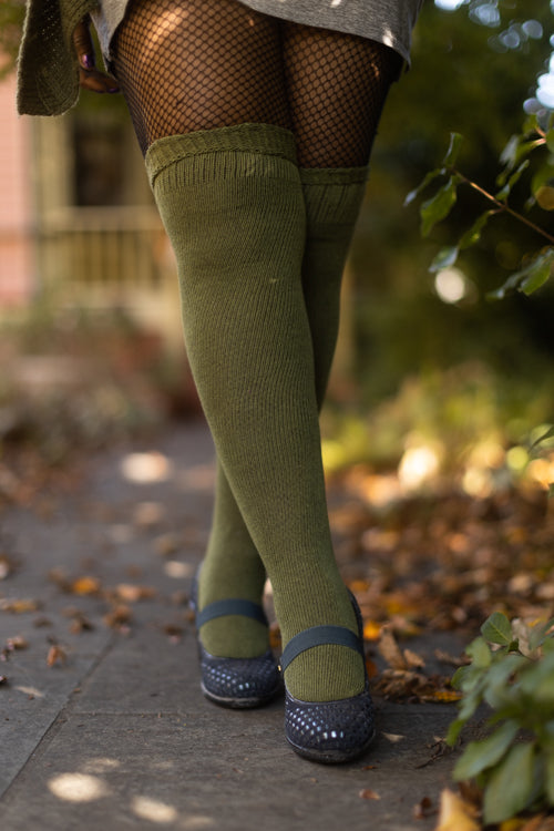O Basics Knee Socks - Olive