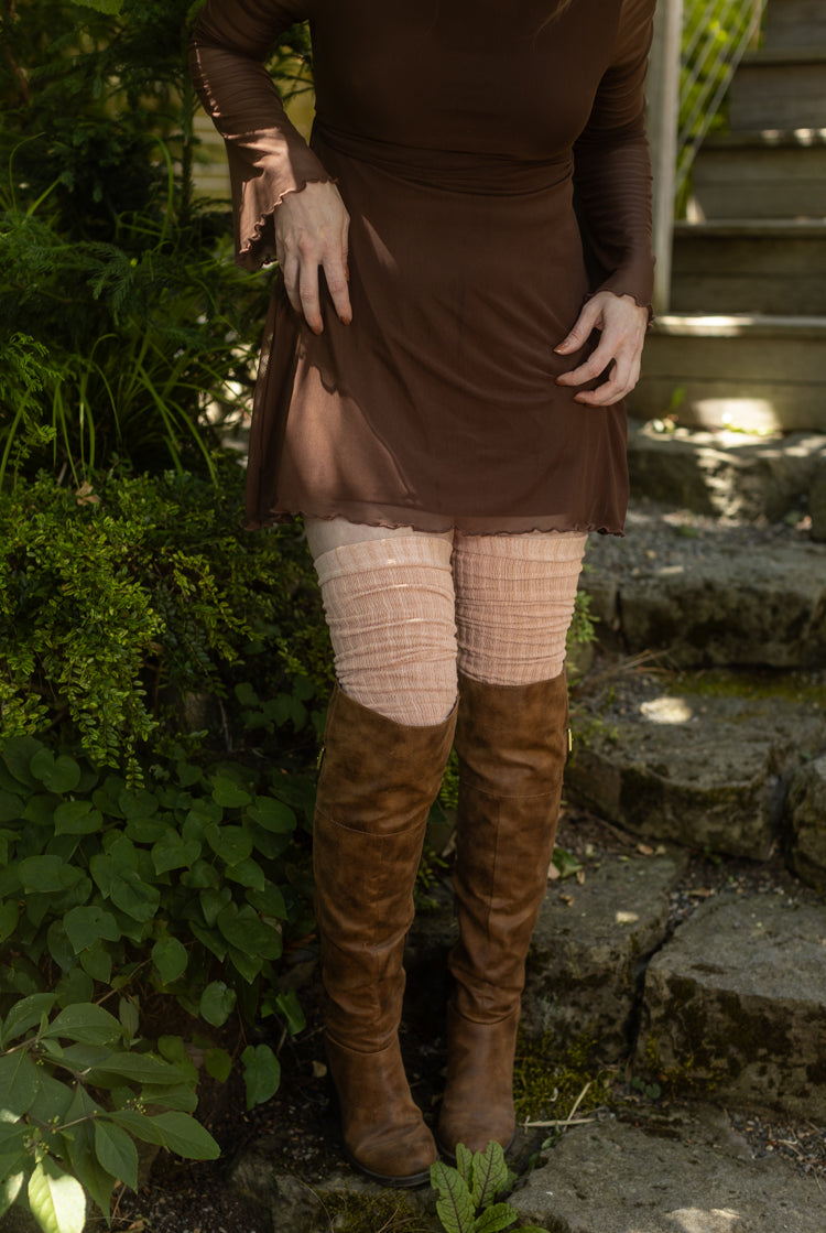 Ribbed M Stockings - Toe Beans Pink