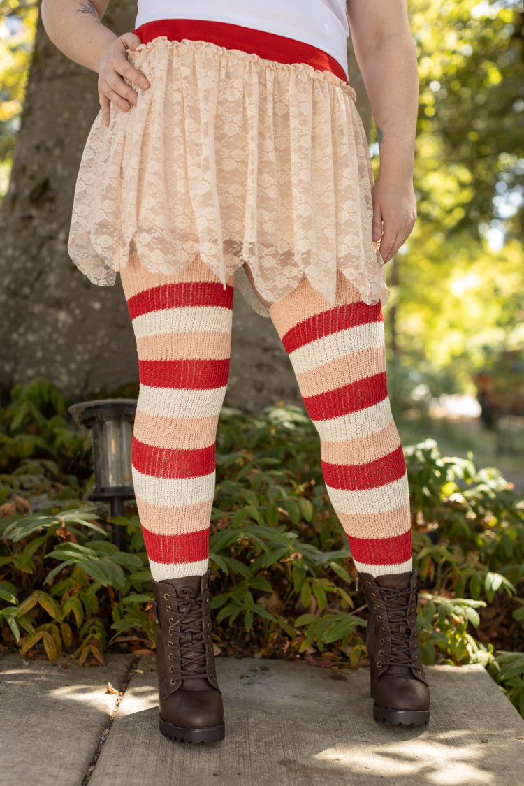 Strawberry Shortcake Stripes Thigh High Socks