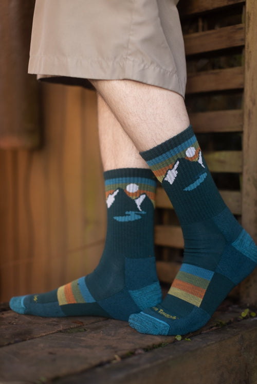 Sunset Ridge Micro Crew - Teal