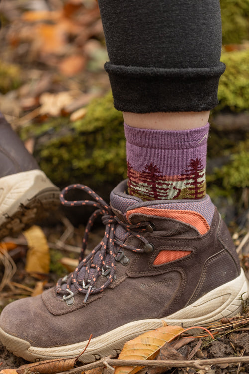 Northwoods Hiking Micro Crew - Cranberry