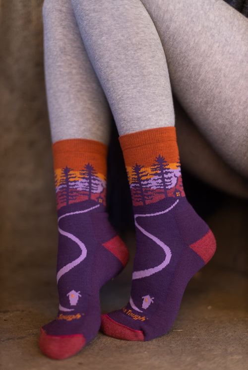 Northwoods Hiking Micro Crew - Purple