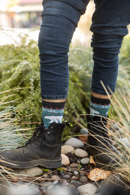 Polar Bear Vanna Grizzle Boot Sock