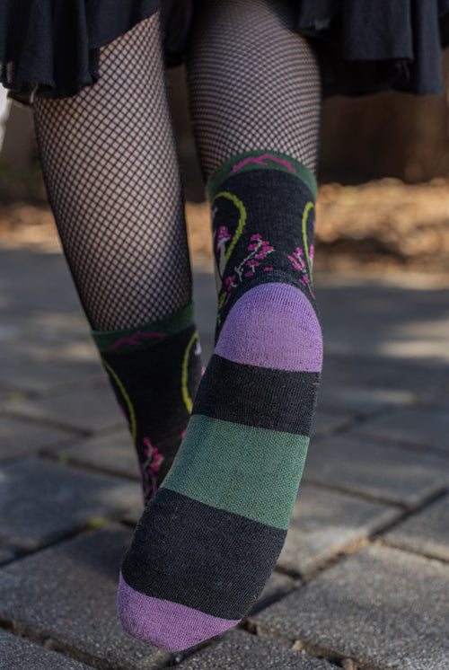 Mellow Mushrooms Wool Micro Crew