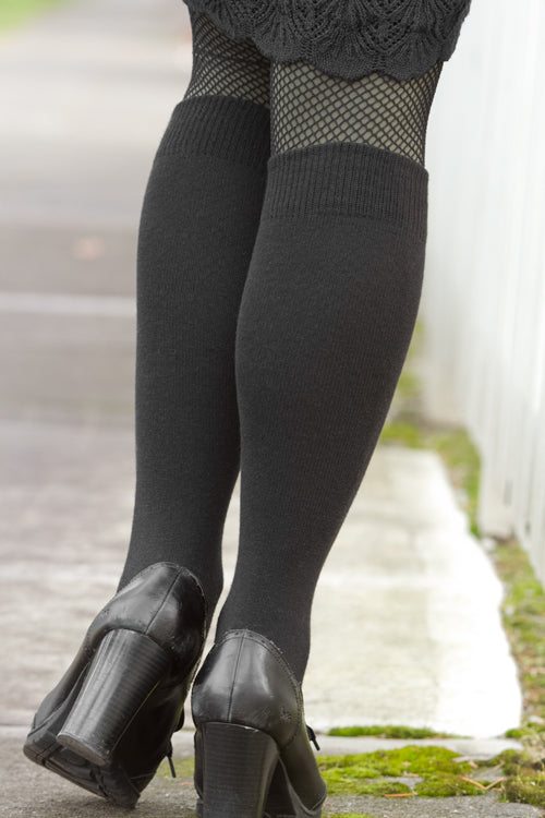 Classic Knee High Socks - Black