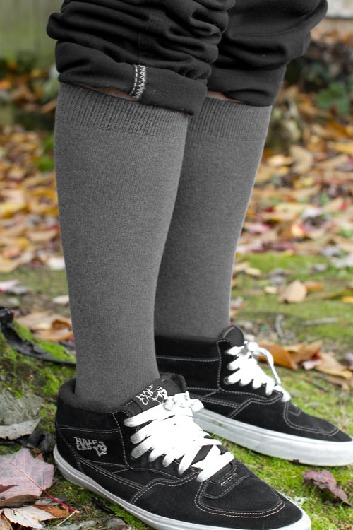 Imperfect! Classic Knee High Socks - Charcoal