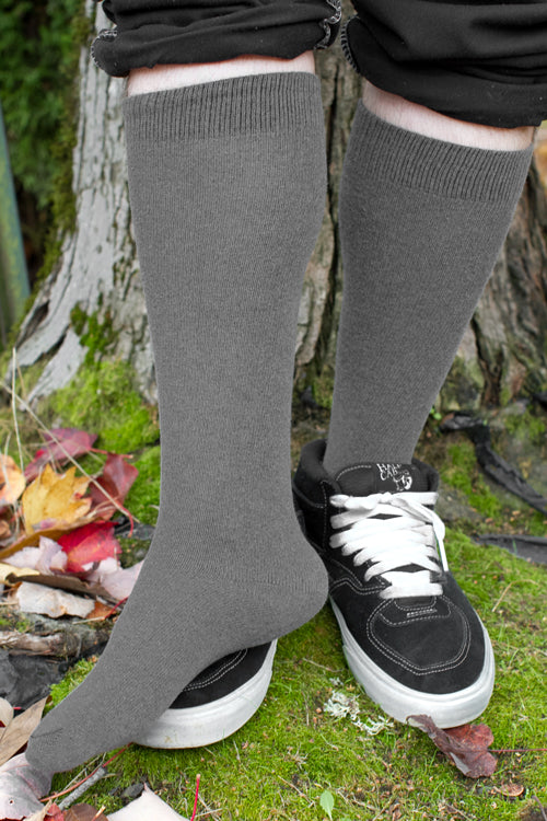 Imperfect! Classic Knee High Socks - Charcoal