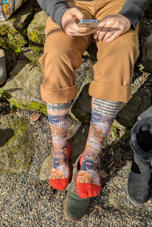 Highland Cows Printed Crew