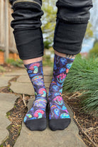 Trippy Mushrooms Printed Crew - Large