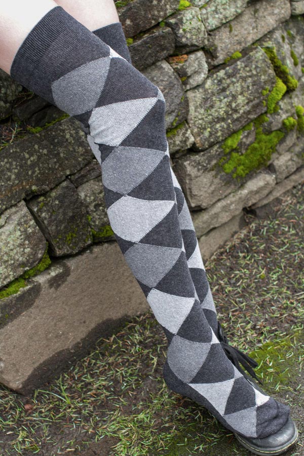 Imperfect! Harlequin Diamond OTK - Dark Charcoal/Charcoal/Grey