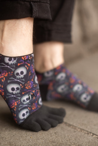 Skulls Lightweight Running No Show Toe Socks