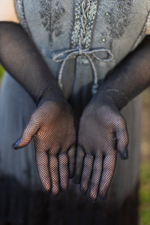 Opera Length Fishnet Gloves