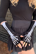 Skeleton Fingerless Gloves