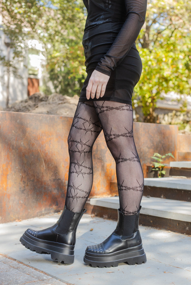 Barbed Wire Fishnet Tights