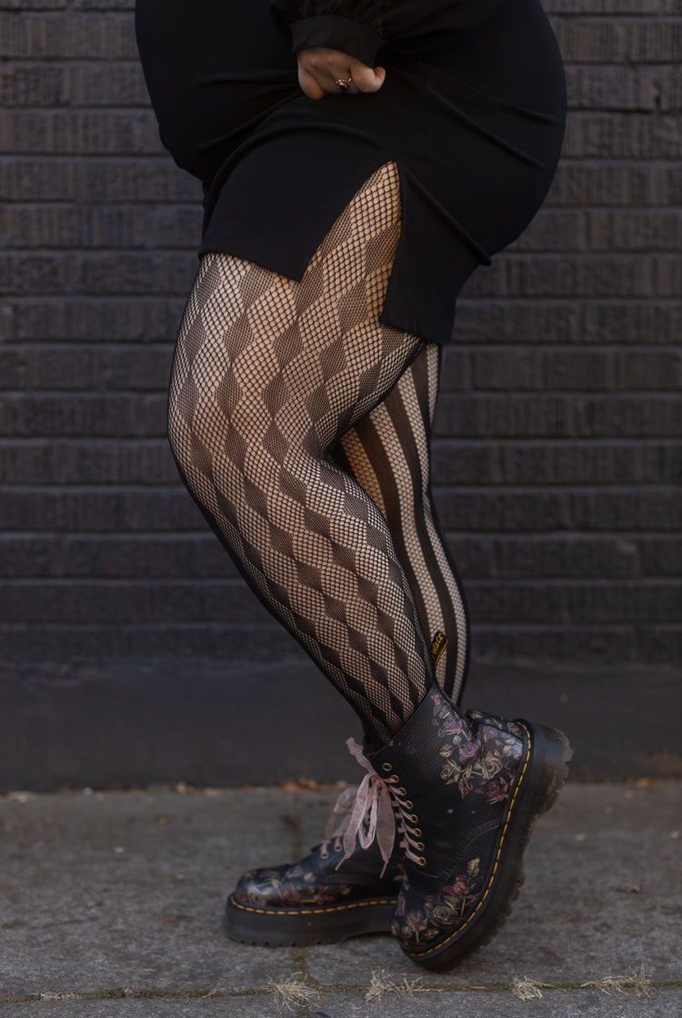 Plus Size Harlequin Net Tights