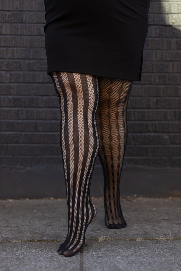 Plus Size Harlequin Net Tights