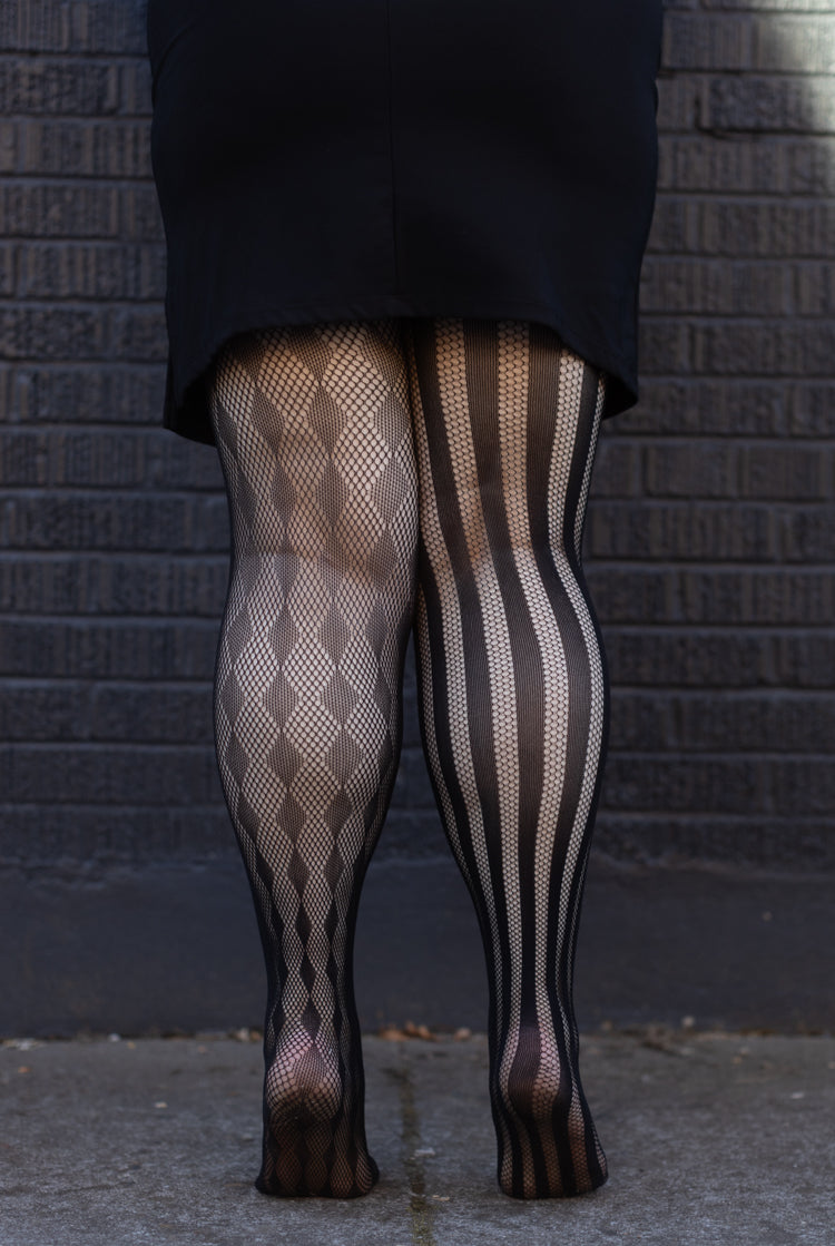 Plus Size Harlequin Net Tights