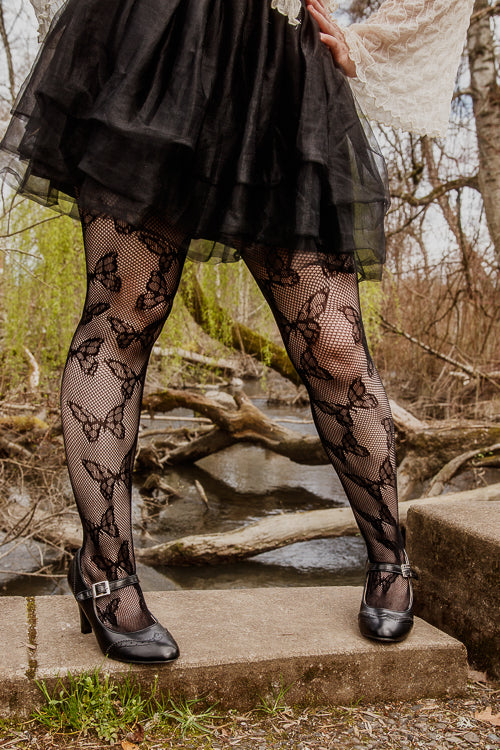 Butterfly Net tights in black