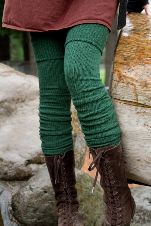 Oops! Long Cuffable Scrunchable Socks - hunter