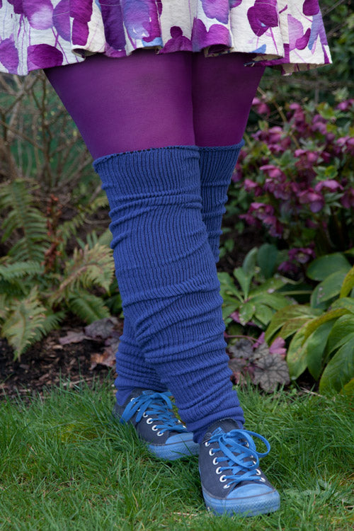 Long Cuffable Scrunchable Socks - Royal