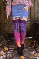 Extraordinary Mermaid Dip Dye Thigh High - Neon Sunset