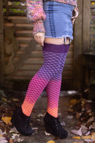 Extraordinary Mermaid Dip Dye Thigh High - Neon Sunset