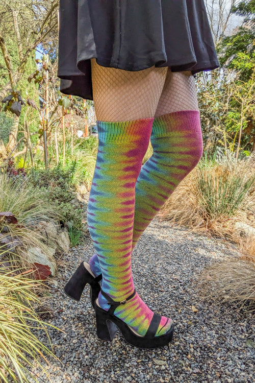 O Tie Dye Knee Socks - Classic Tie Dye