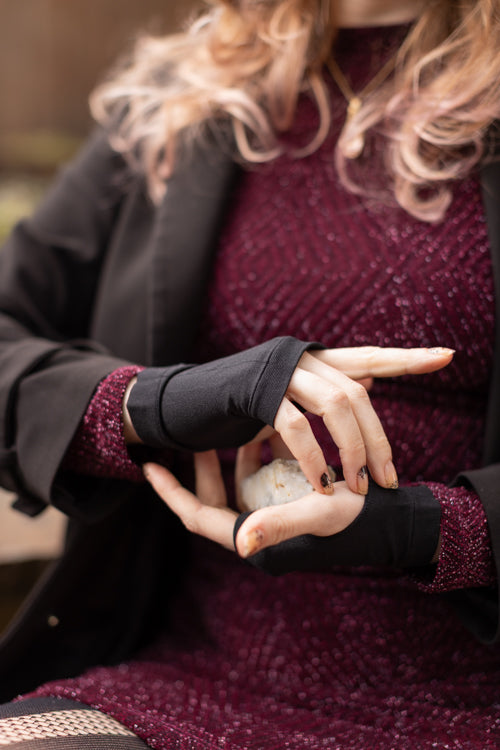 Simple Plain Short Nylon Hand Warmers