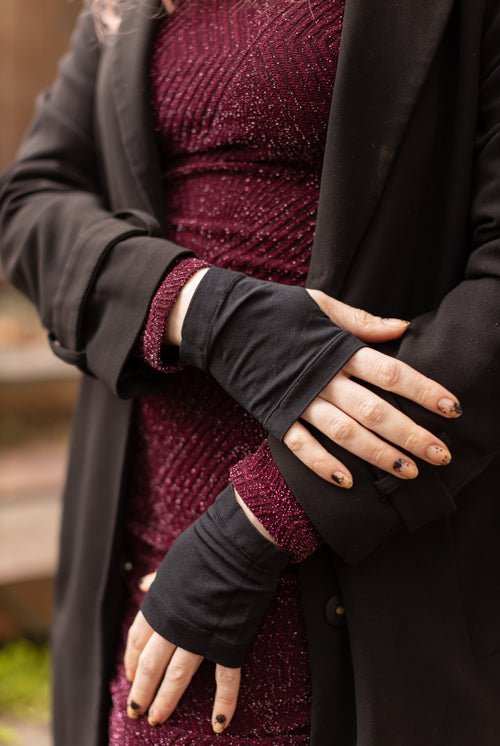 Simple Plain Short Nylon Hand Warmers