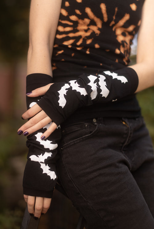 Bat Printed Arm Warmers