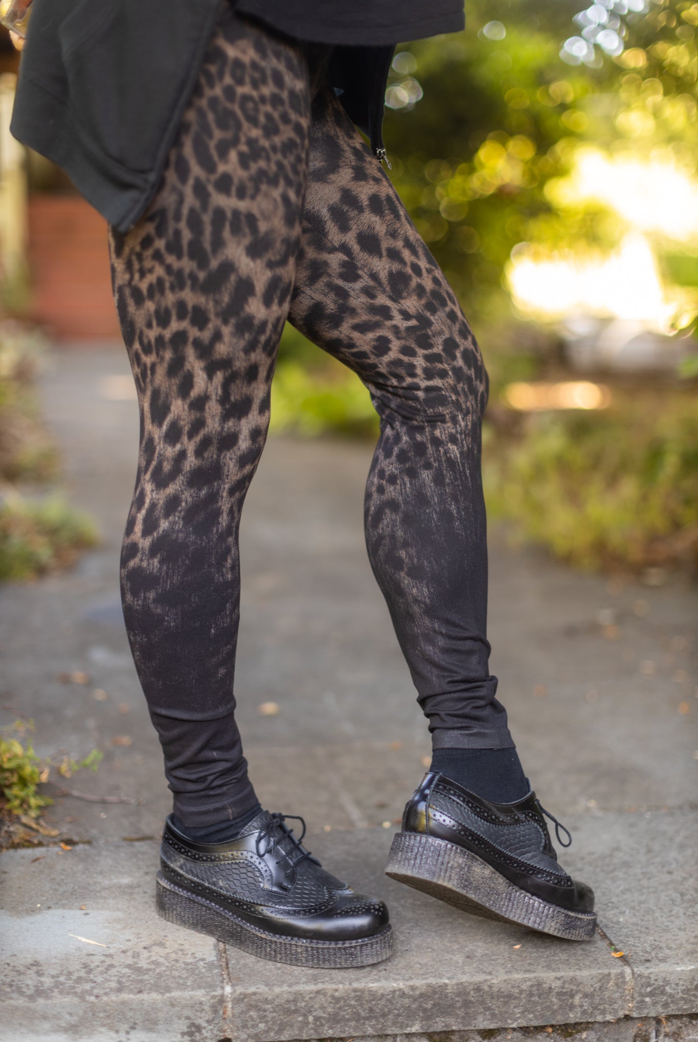 High Waisted Jaguar Ombre Printed Leggings