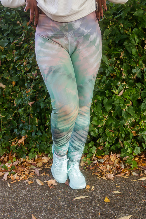 Plus Size High Waisted Tropics Sublimation Leggings