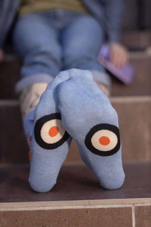 Monarch Butterfly Crew - Heather Cornflower - Medium