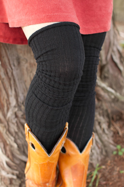 Ribbed M Stockings - Black