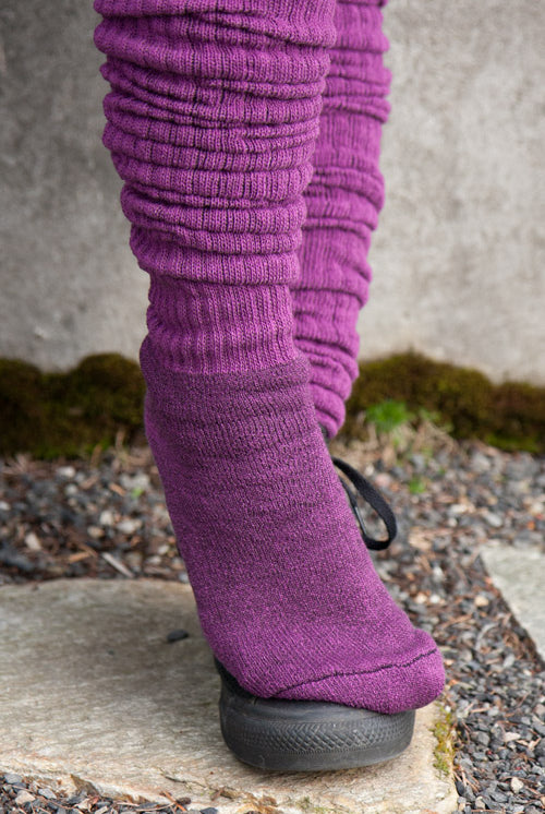 Ribbed M Stockings - purple