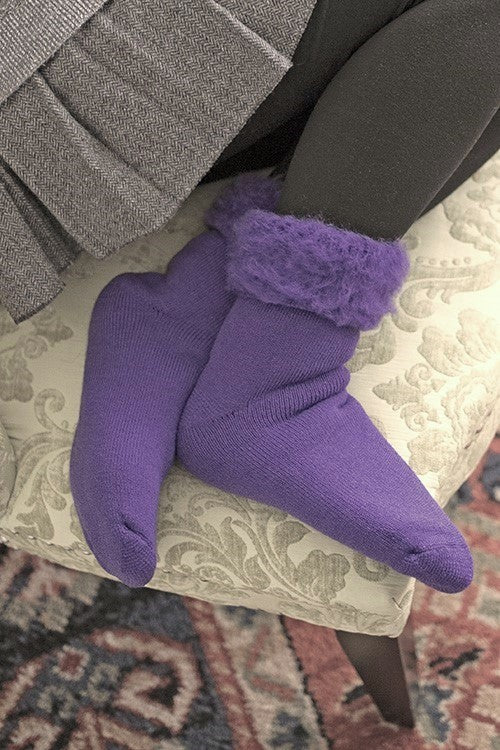 New Zealand Bed Socks - Purple
