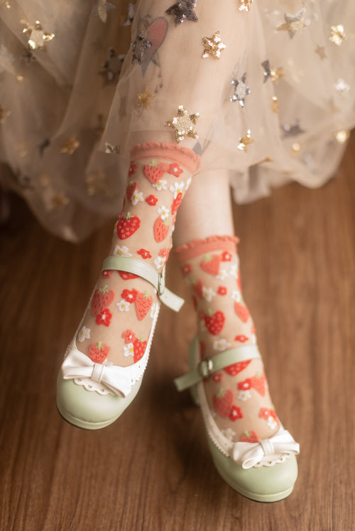 Strawberry Daisy Sheer Crew