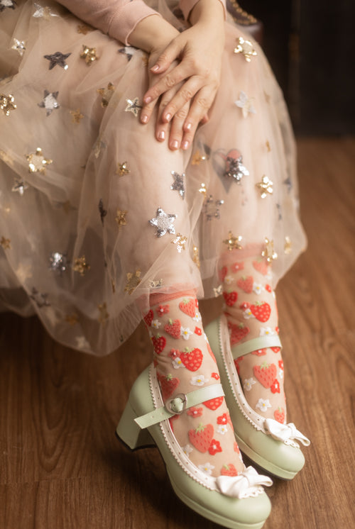 Strawberry Daisy Sheer Crew