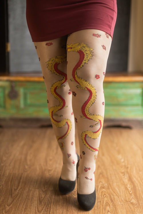 Year of the Dragon Sheer Tights