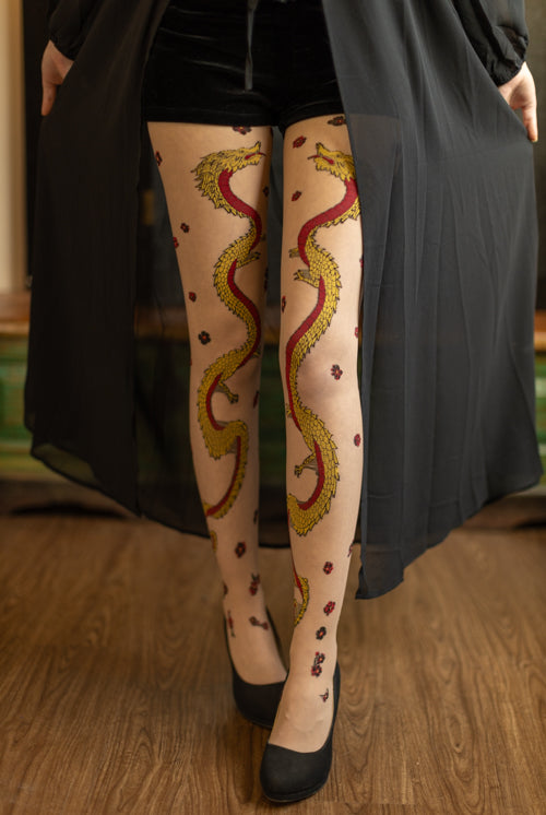 Year of the Dragon Sheer Tights