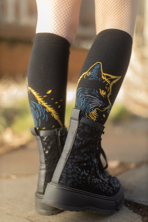 Night Cat Stretch-It Knee High